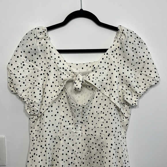 LOFT Polka Dot Puff Sleeve Dress– Size 6 - Picture 5 of 7